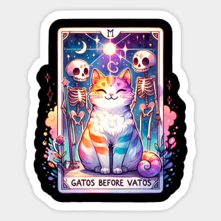 Gatos Before Vatos Unless The Vato Has Gatos Sticker